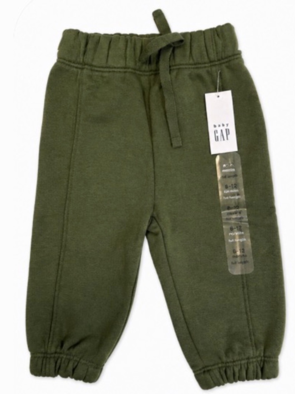 Baby GAP Olive Green Jogger Sweatpants – 6–12 Months – NWT